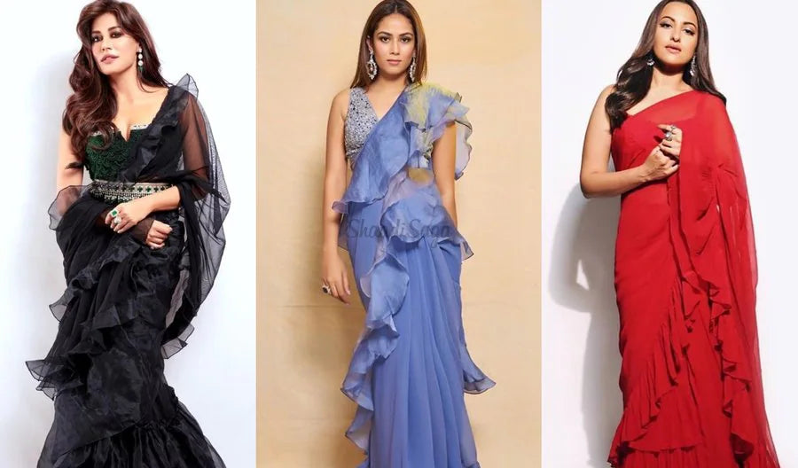 Ruffle Saree